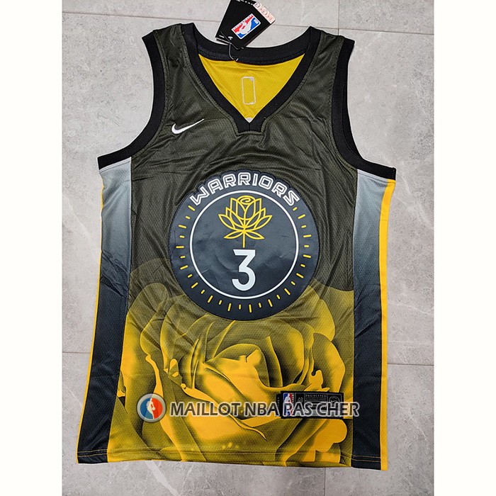 Maillot Golden State Warriors Jordan Poole NO 3 Ville 2022-23 Noir
